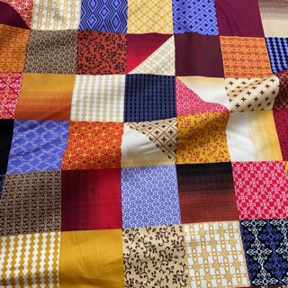 Vải thô lụa Hàn quốc khổ 1.6m họa tiết quilt vintage