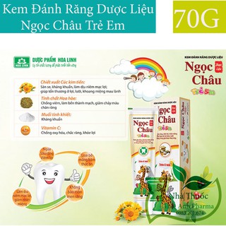 Kem Đánh Răng Dược Liệu Ngọc Châu Trẻ Em Trên 6 Tuổi 70g