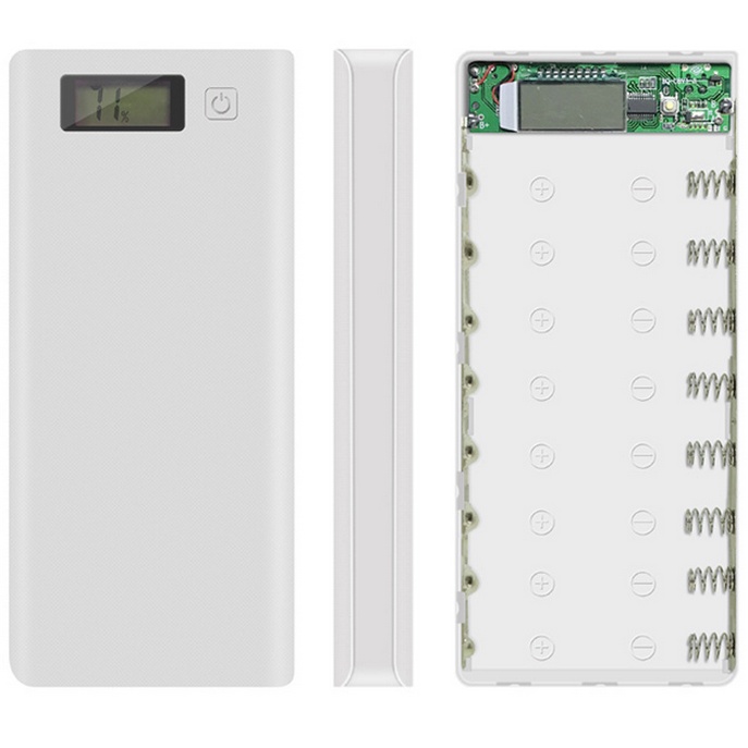 Box sạc dự phòng 8 Cell dùng pin 18650 mạch đã hàn chưa pin vỏ sạc dự phòng