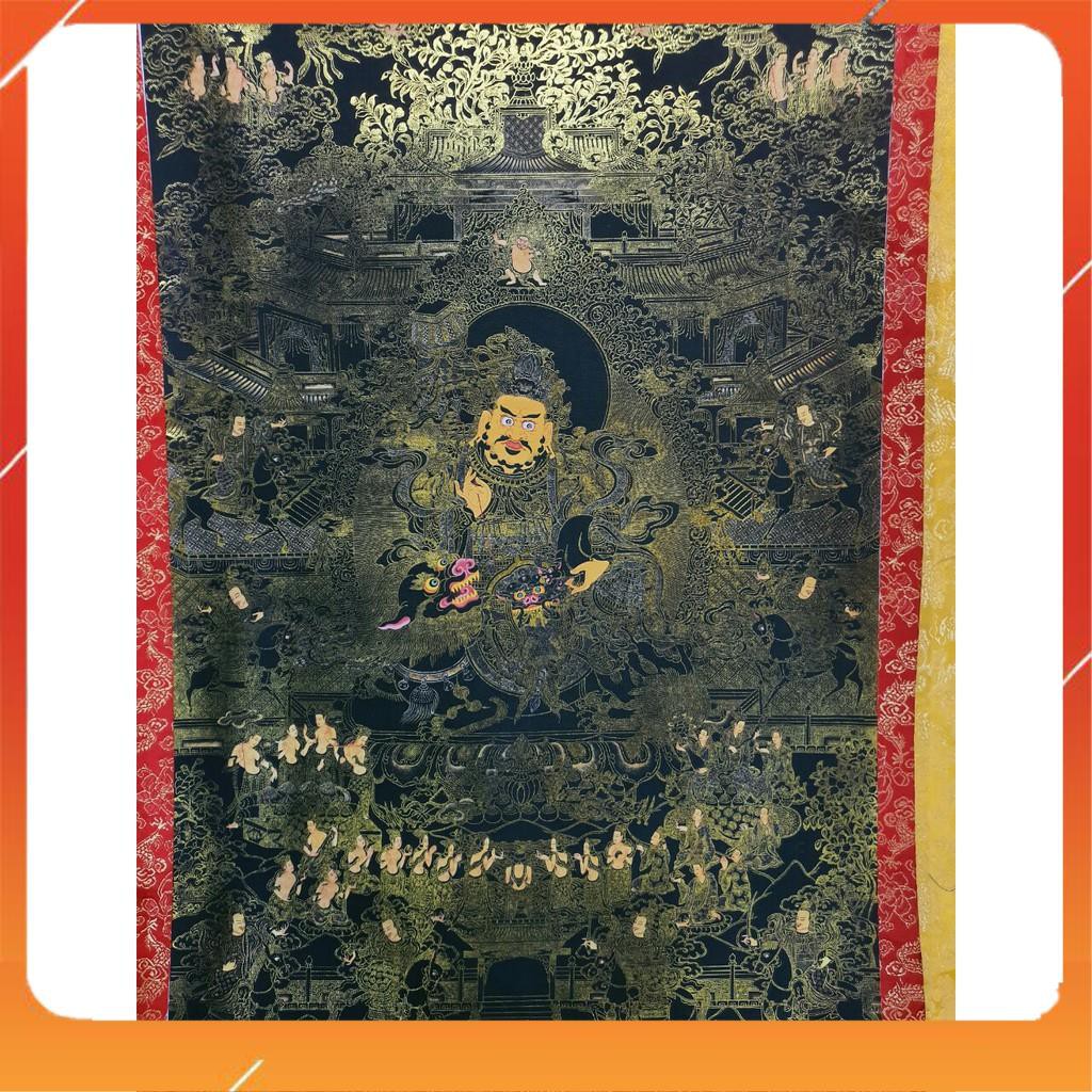 TRANH THANGKA NGÀI TÀI BẢO THIÊN VƯƠNG 120X80CM