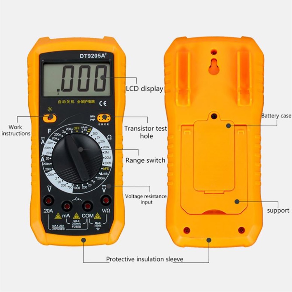 Đồng Hồ Đo Điện Vạn Năng Kỹ Thuật Số ABG DT9205A+