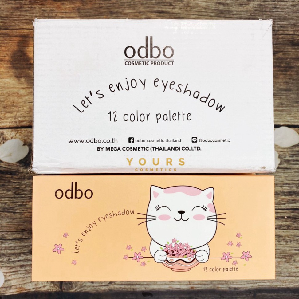 [Auth Thái] Bảng Phấn Mắt Tông Cam Đào Odbo Enjoy Eyeshadow Có Nhũ OD297 No.02 Q419