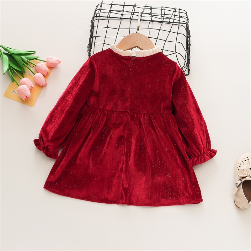 Đầm Công Chúa Đính Nơ Thoải Mái Thời Trang Mùa Thu Mới Cho Bé Gái 0-3 Tuổi
