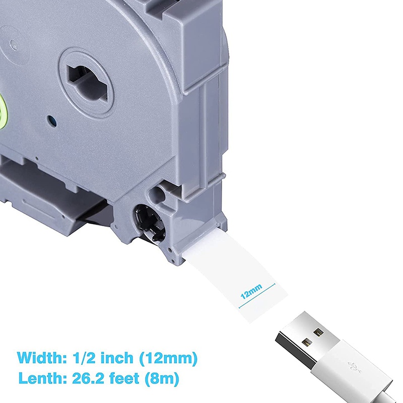 Set 5 Cuộn Băng Dán Cho Máy In Nhãn Brother TZe-231 TZ-231 1880
