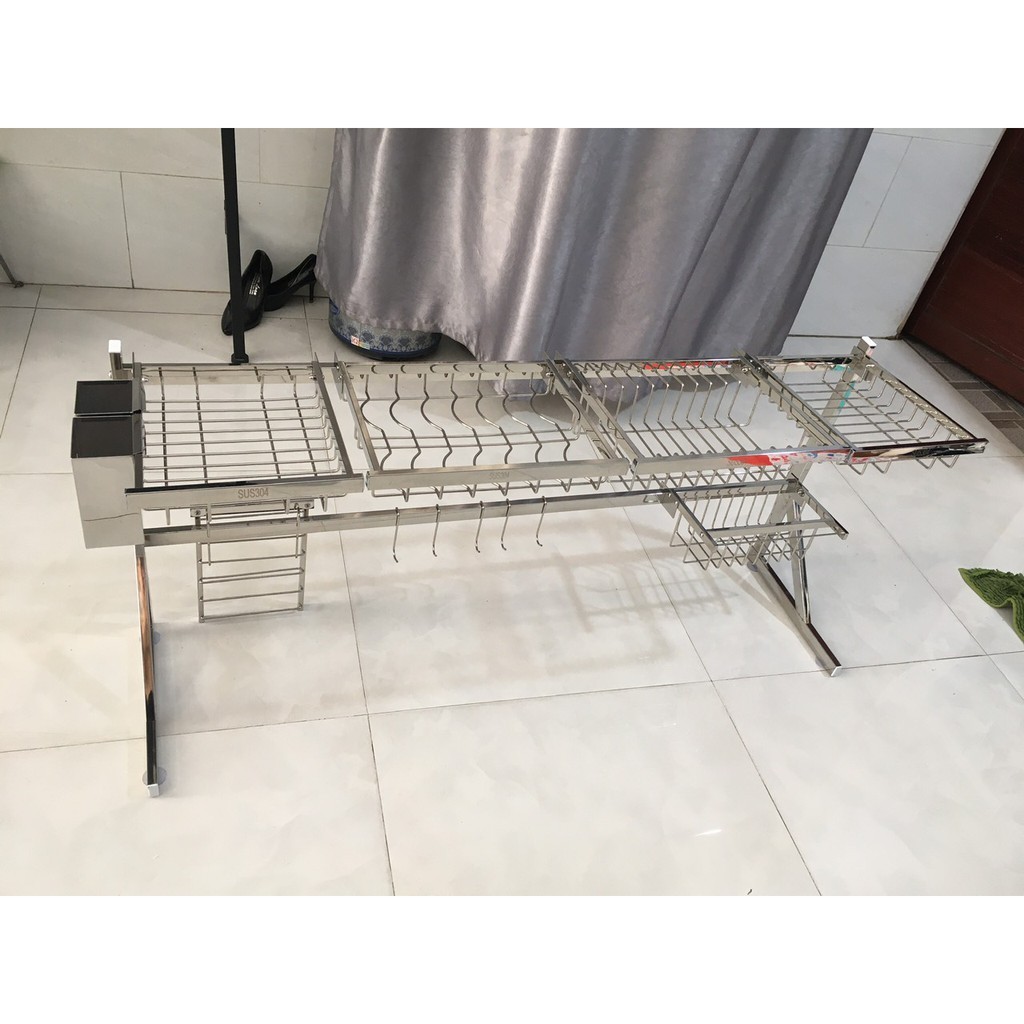 Kệ 1.2M CO GIAN Để Chén Đĩa Thông Minh Trên Bồn Rửa Bát inox 304 Cao Cấp ( KÍCH THƯỚC NÀY KHÔNG SHOP NÀO RẺ BĂNG) | BigBuy360 - bigbuy360.vn