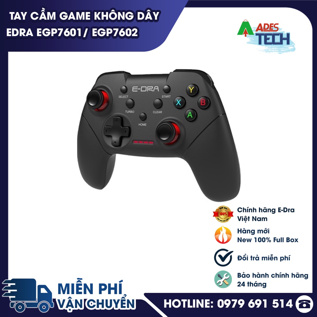Tay Cầm Chơi Game Không Dây EDRA EGP7601 / EGP7602 | Tay Cầm Chơi Game PC / Android TV / Android | Khả Năng Kết Nối Dạng