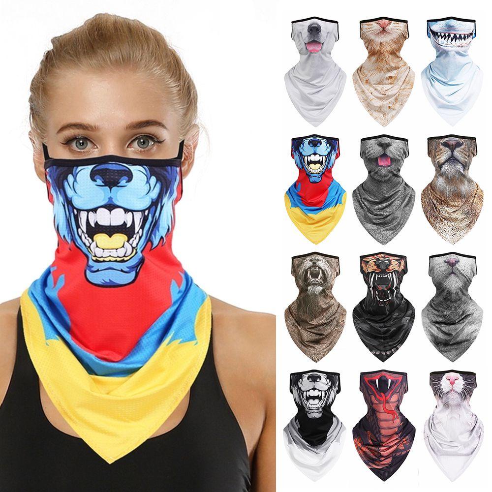 MUVAKO Khăn Choàng Cổ Kiêm Khẩu Trang Che Mặt Và Tai Chống Gió Đa Năng Dùng Khi Đạp Xe