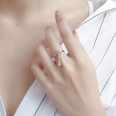 (0150) Nhẫn Đeo Tay Dây Lồng Trái Tim Ngọt Ngào Thanh Lịch