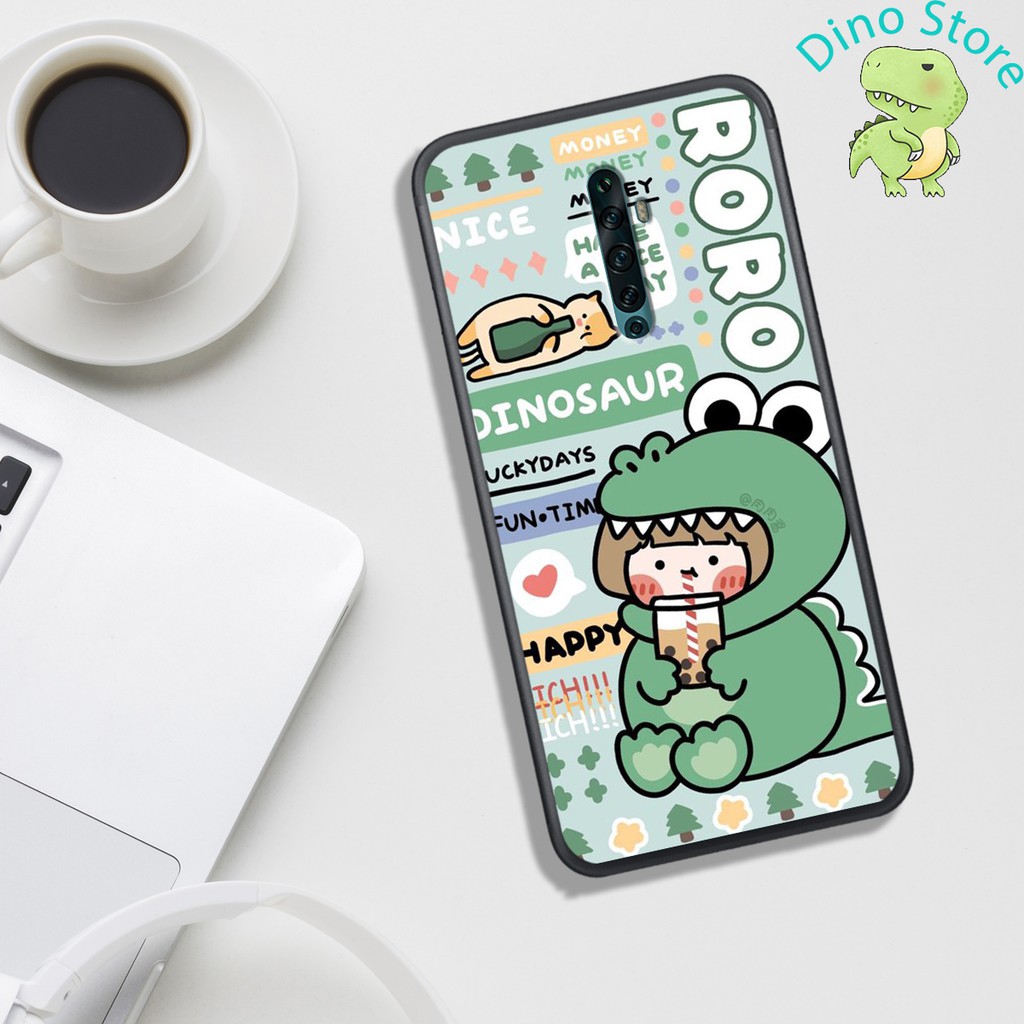 ỐP LƯNG OPPO RENO 0/RENO 2/RENO 2F  ,  IN HÌNH KHỦNG LONG NGỘ NGHĨNH VÀ CUTE