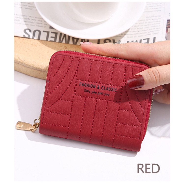 Ví Bóp nữ mini khóa kéo trần trám siêu xinh BAG U VMT32