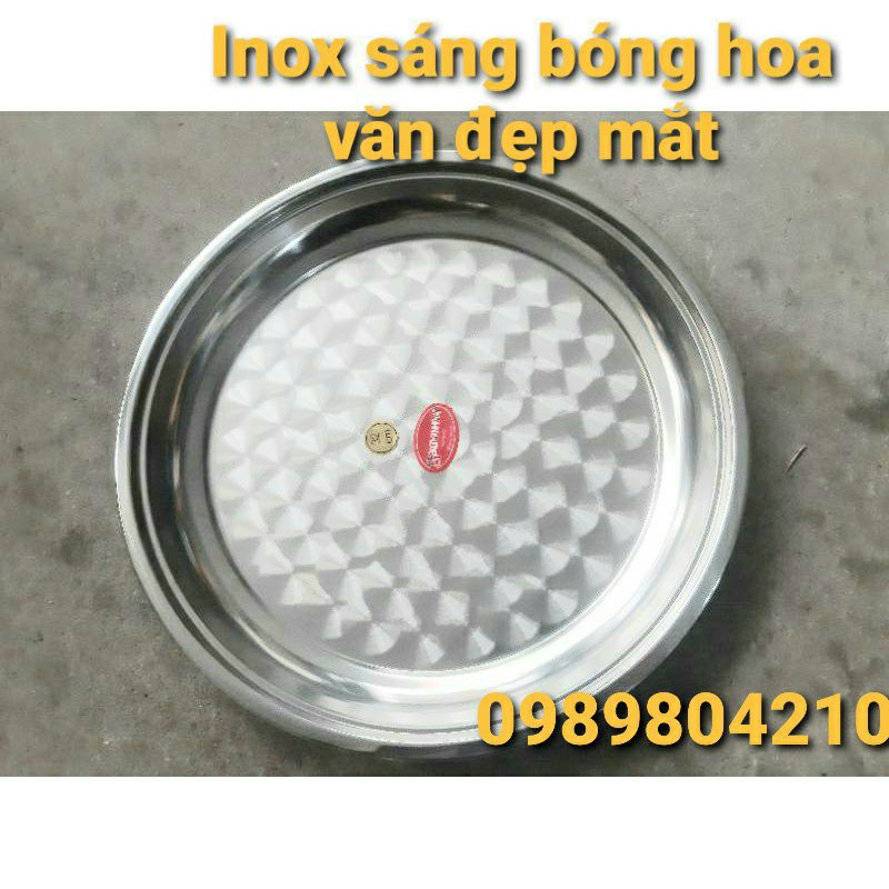 Mâm Inox Tròn Vành Cao,mâm ăn cơm inox 304,Mâm Lễ ,mâm inox đủ size 30/32/36/40/44/48/52/56