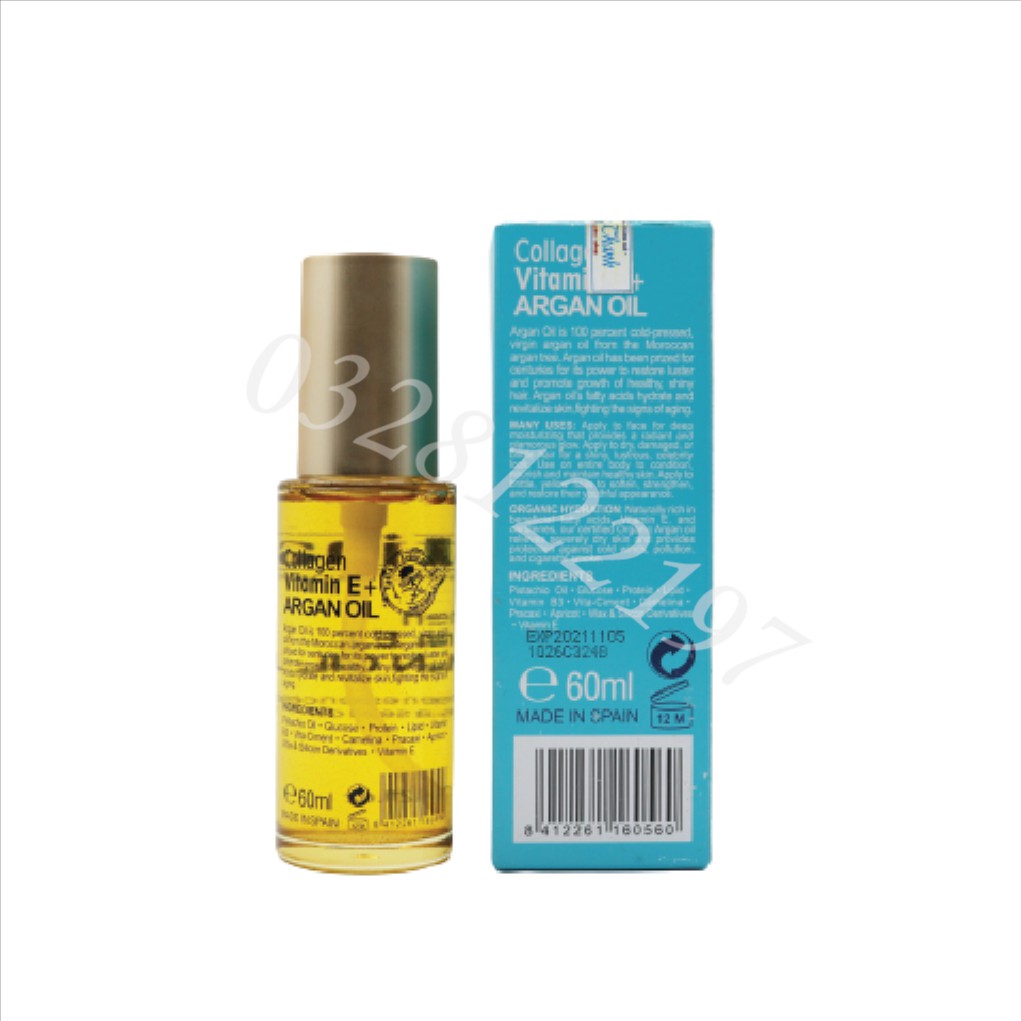 Tinh Dầu Dưỡng Tóc VATINA ARGAN OIL Vitamin E+ Collagen 60ML | BigBuy360 - bigbuy360.vn
