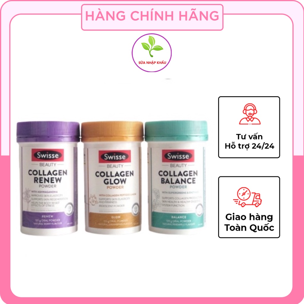 Bột Collagen Swisse Beauty Úc cải thiện làn da phụ nữ hộp 120g