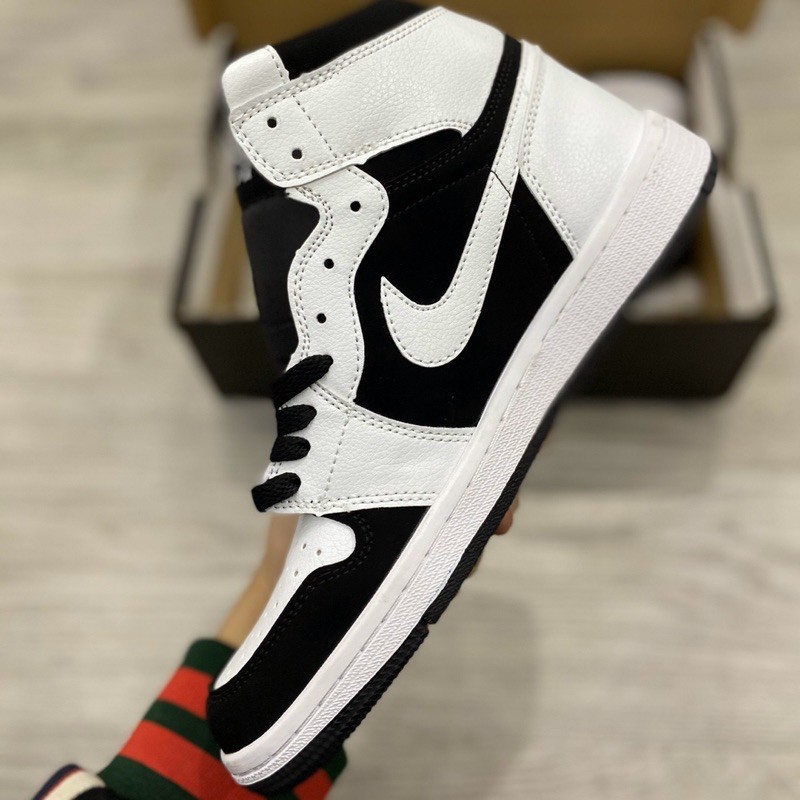 (FREESHIP+HỘP+QUÀ) Giày thể thao AIR JORDAN 1 Retro High trắng đen cổ cao