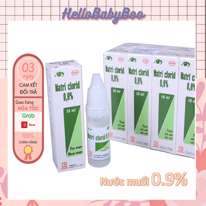 Lốc 10 Lọ Nước Muối Sinh Lý Natri 0,9% 10ml - Dùng Được Cho Bé Sơ Sinh Và Cả Gia Đình