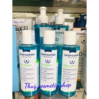 Gel rửa mặt da nhạy cảm giảm nhờn-ngừa mụn ISIS Pharma Teen Derm Gel Sensitive 100ml