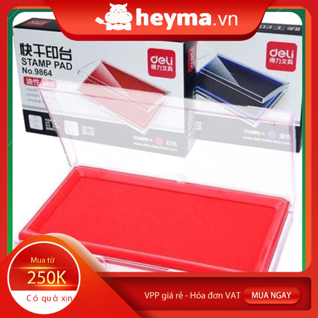 Hộp mực dấu Deli 9864 ❁◕ ‿ ◕❁