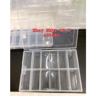 Khay nhựa 12 ô đựng đá , móng giả , phụ kiện