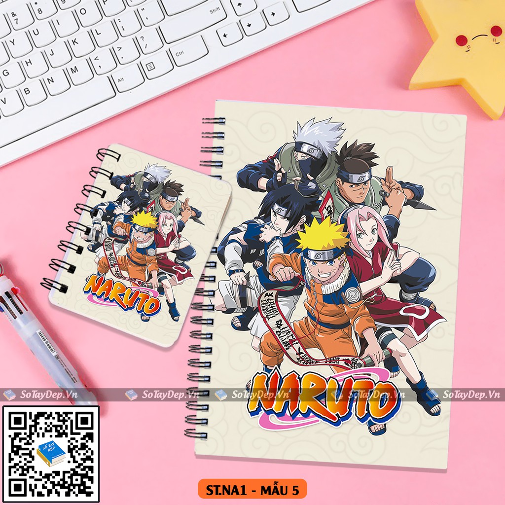 Sổ tay đẹp hình Naruto truyền nhân làng lá, nhiều mẫu lựa chọn, sổ lớn A5, sổ mini A7 - (MSP: ST.NA1 SotaydepVn)