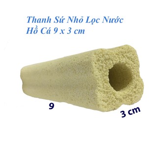 Vật liệu lọc sứ thanh hoa mai loại nhỏ 9x3 cm cho hồ cá