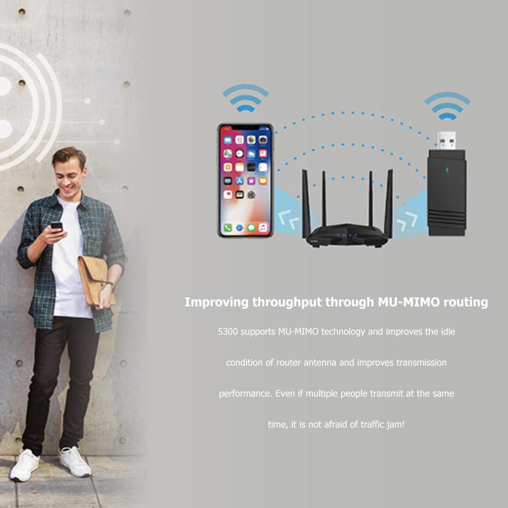 Usb Wifi 1300mbps 2.4ghz / 5.8ghz | BigBuy360 - bigbuy360.vn