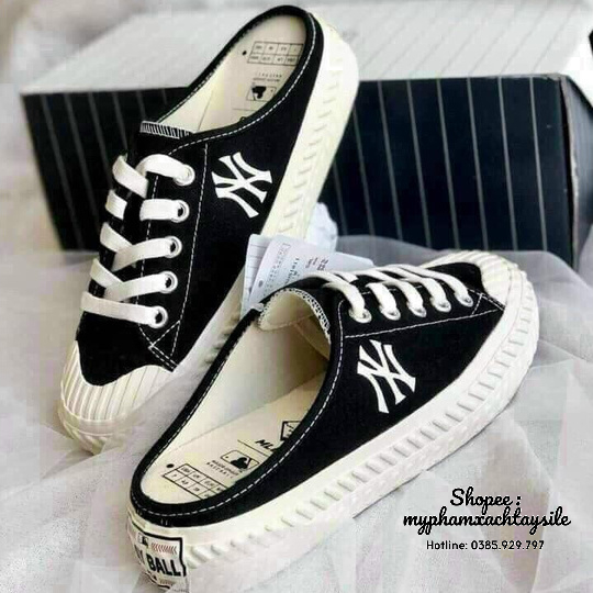 ĐỦ SIZE / BAO AUTH - Giày MLB Mule NY Đạp Gót - GIẦY HÀNG CHÍNH HÃNG