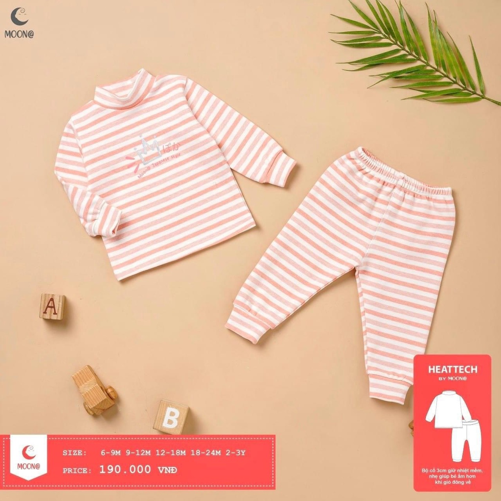 MOON bộ nỉ nhung Moon cài vai chất liệu ấm áp 6m-3y