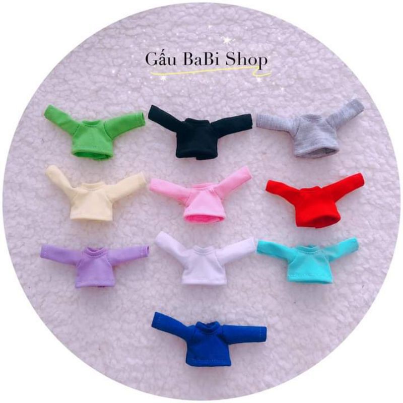 Áo thun tay dài cho búp bê size 1/12,1/6,1/8 bjd,baboliy,babies,xinji, blythe, 5inch, animator, ob11, ddf