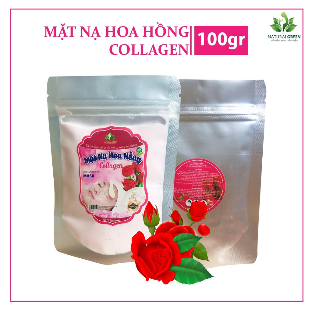 Bột đắp mặt collagen cánh hoa hồng(mask dẻo) (cao cấp) mới cập nhật chính hãng mặt nạ hoa hồng