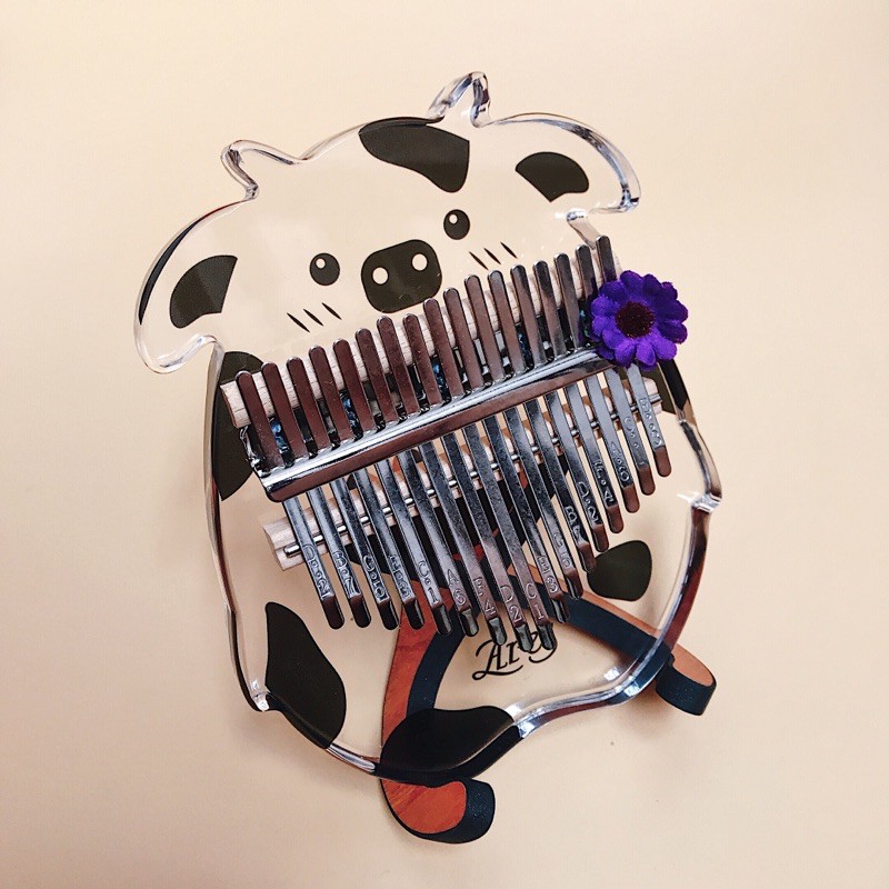 Đàn Kalimba Trong Suốt ARES Hình Bò Sữa AC01