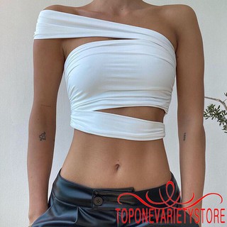 Áo croptop ống lệch vai