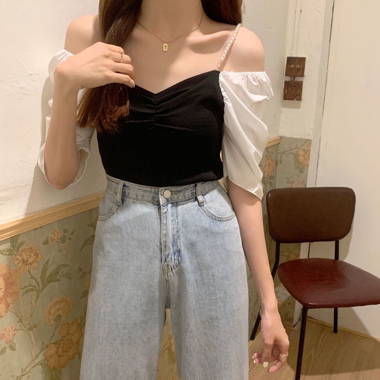 Áo Dệt Kim Trễ Vai Thời Trang Mùa Hè Cho Nữ