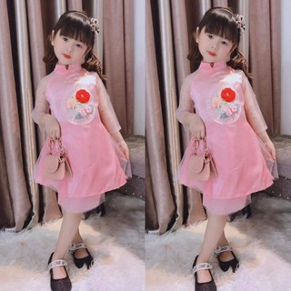 Váy Lụa Cách Tân Siêu Xinh Cho Bé