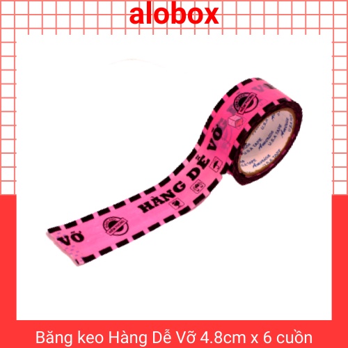 băng keo hàng dễ vỡ màu vàng - băng dính đóng hàng 4.8cm x 100y - khuyến mãi - giao hỏa tốc HCM - alobox.