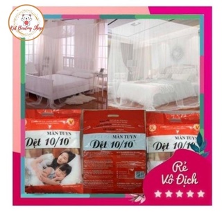 Màn tuyn chống muỗi dệt 10/10 xịn, mùng trắng mắt nhỏ cao cấp đủ size