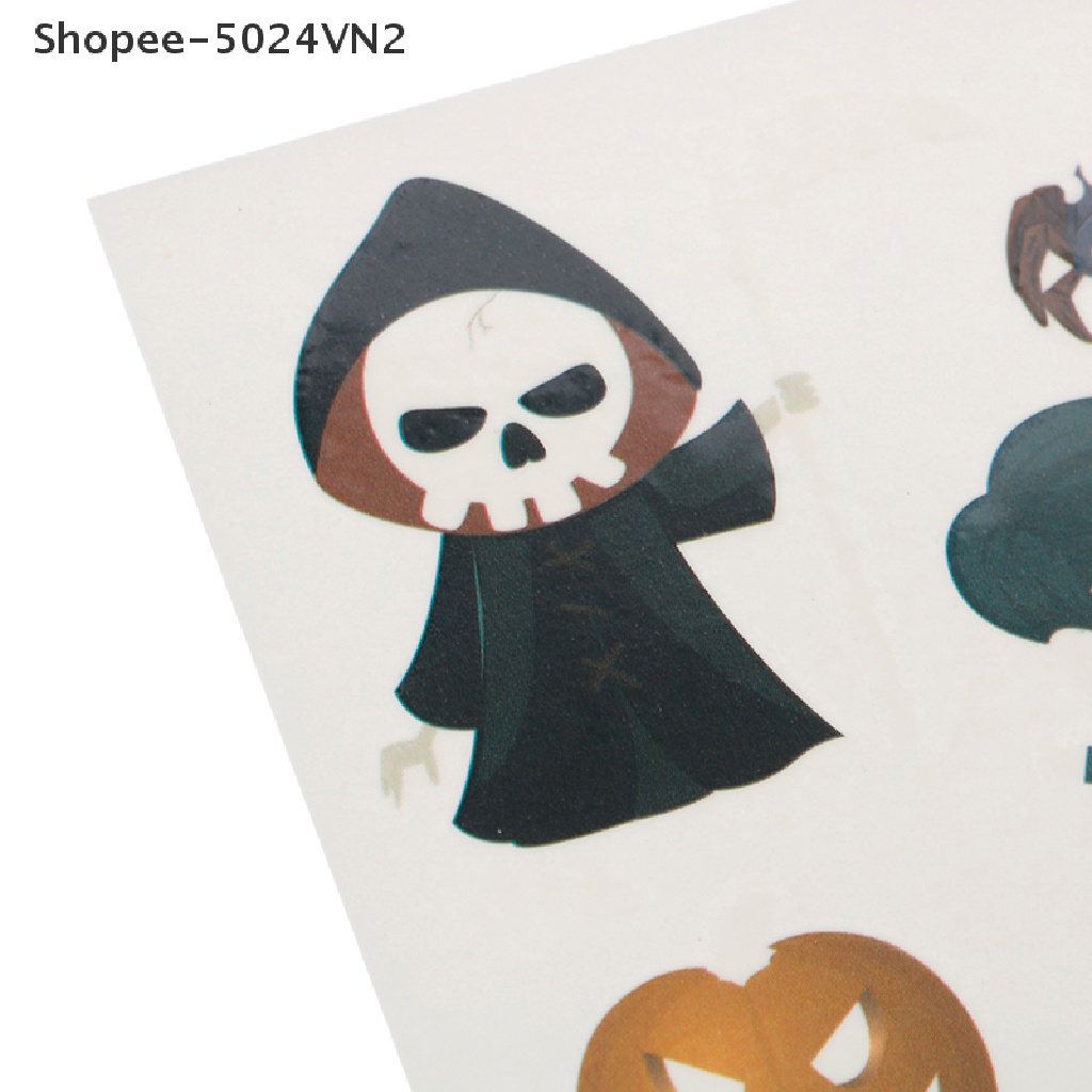 [Mới &amp; Halloween &amp; Halloween] Set 10 Tấm Hình Xăm Dán Phát Sáng Phù Thủy