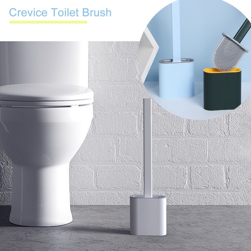 Bàn Chải Vệ Sinh Toilet Tay Cầm Dài Bằng Silicone 2020