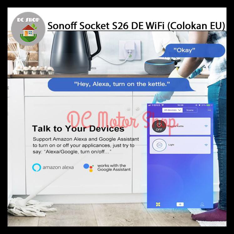 Ổ Cắm Thông Minh Sonoff S20 Eu Kết Nối Wifi S26