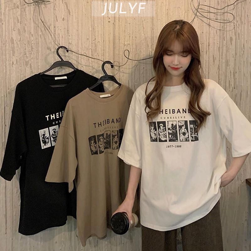 Áo thun tay lỡ form rộng, áo phông nam nữ cotton oversize - T shirt The Band  T268 | BigBuy360 - bigbuy360.vn