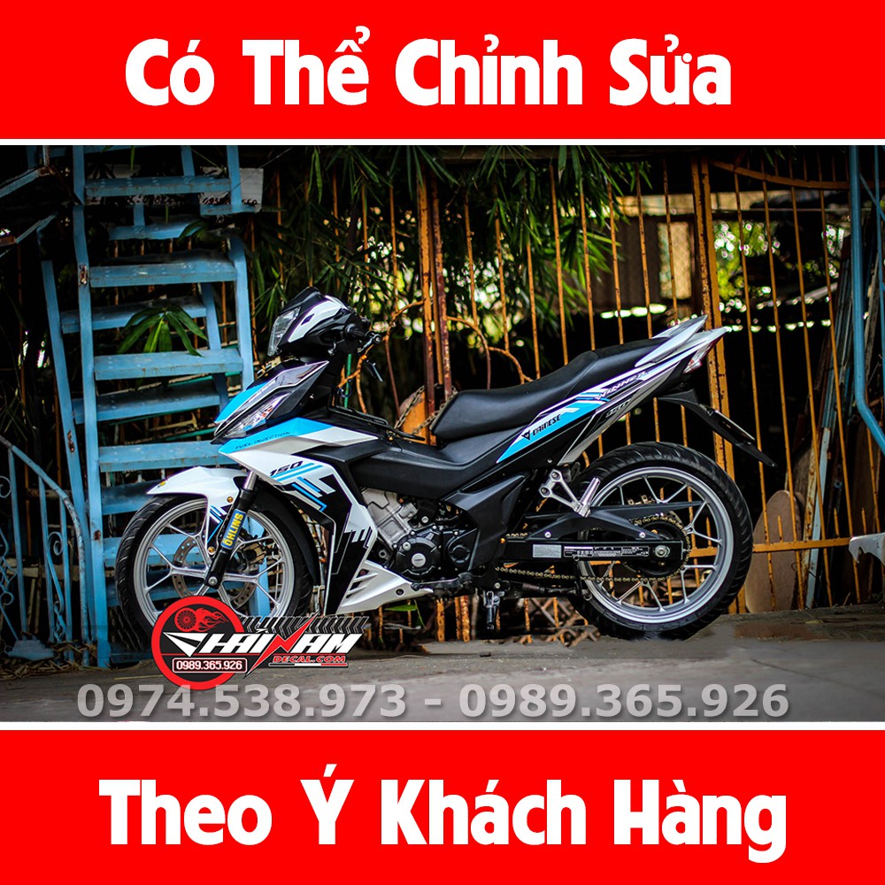 Tem Xe Winner 150 Trắng Xanh Ngọc