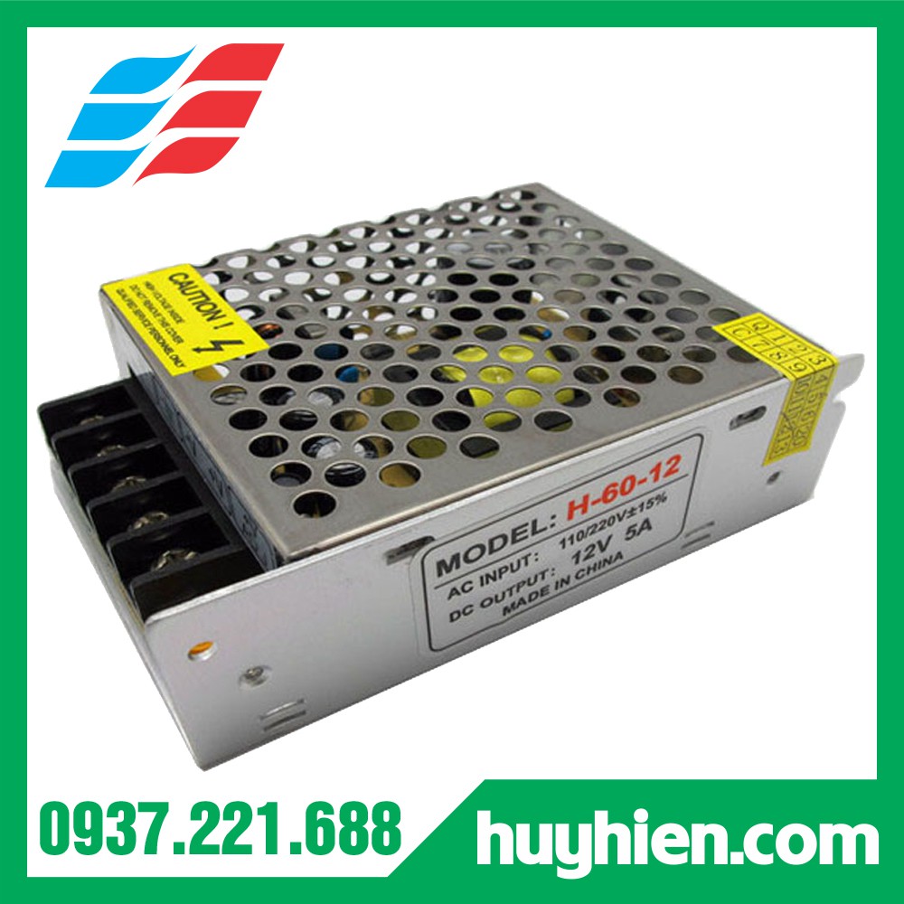 Nguồn Tổ Ong , Nguồn Xung 12V5A  trong nhà, chuyên dùng cho led, camera, Nguồn led 12V 5A