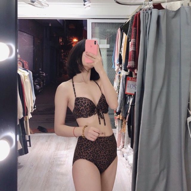 Bikini 2 Mảnh áo tắm áo bơi nữ da báo mặc đi biển đi bơi đẹp( Kèm Ảnh chụp thật) - Hàng mới về