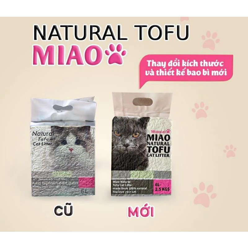 Cát đậu nành Tofu Natural Cat Litter Clumping Miao Cat Star Catture 2.5kg 6L