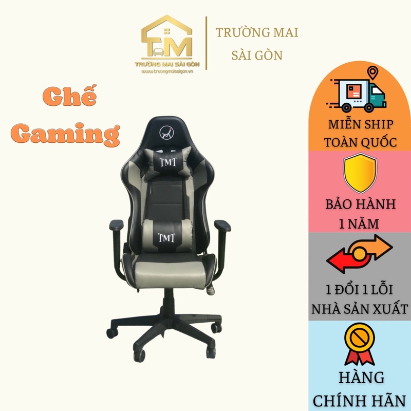 Ghế gaming TMT ngả sâu 160 độ thư giãn cao cấp hiện đại Trường Mai Sài Gòn