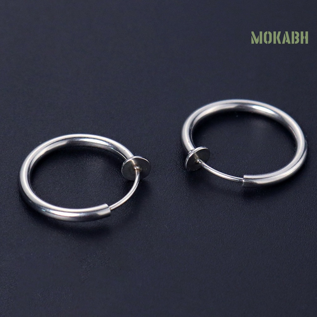 1 Khuyên Tai Tròn Unisex Thời Trang Cá Tính