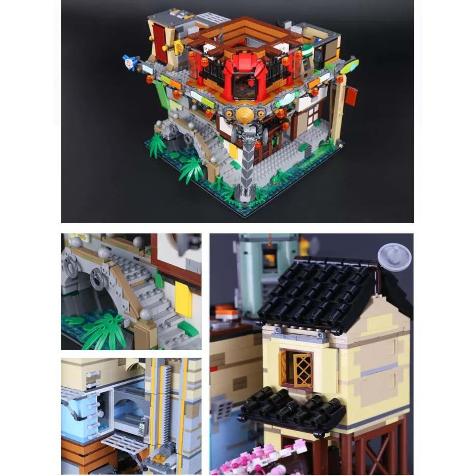 Đồ chơi Lắp ghép Mô hình Masters of Spinjitzus Building 4953pcs 06066 TRỤ TÂM TRỤ SỞ NINJA