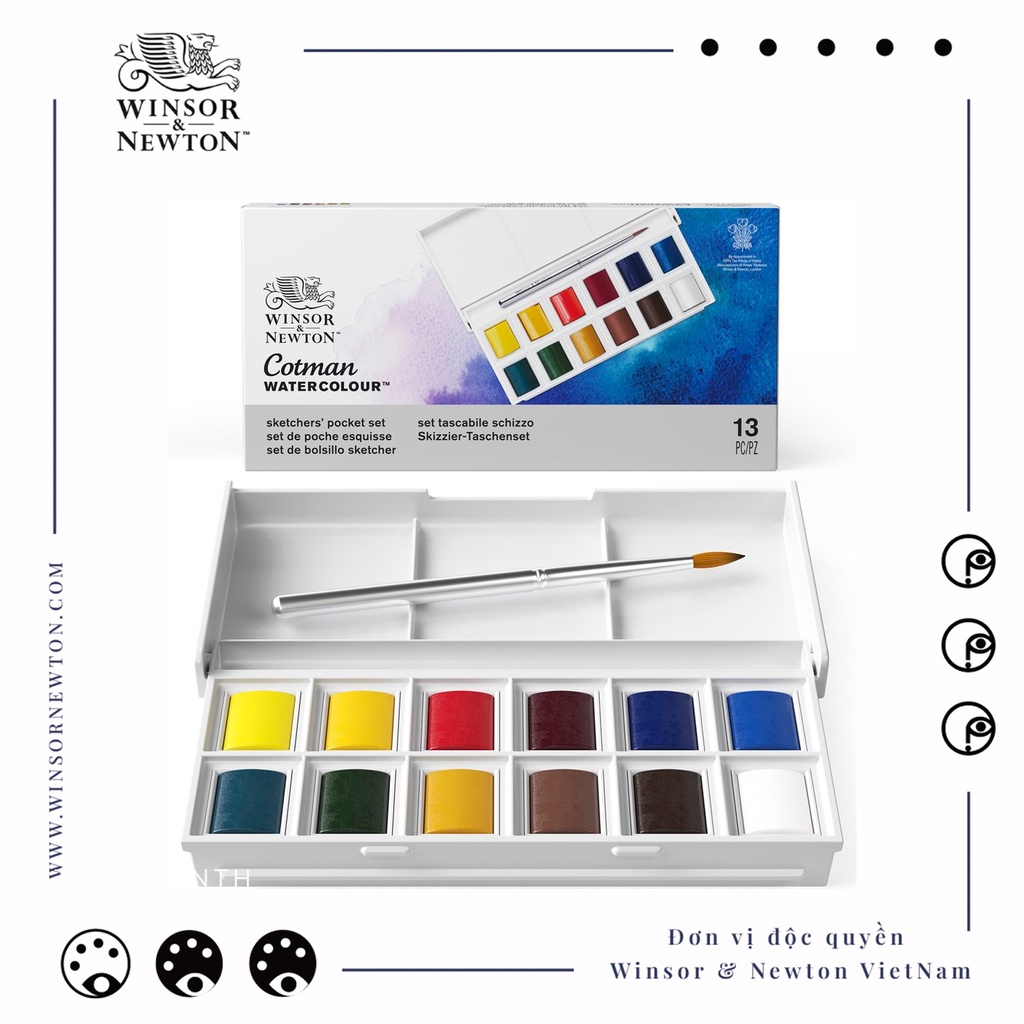 Màu nước Winsor & Newton Sketch Pocket Box