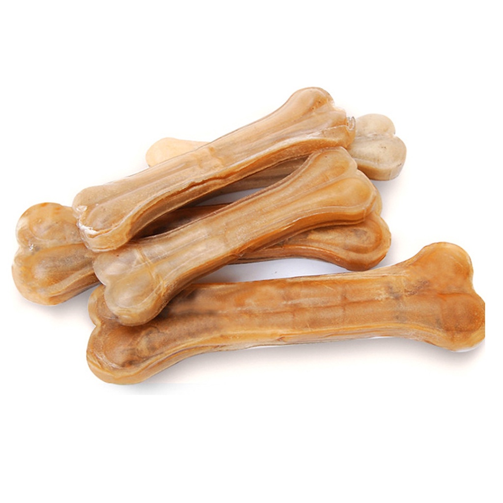 Xương da bò cho chó gặm thích hợp cho chó ngứa răng, sạch răng size 3'' 4c/túi