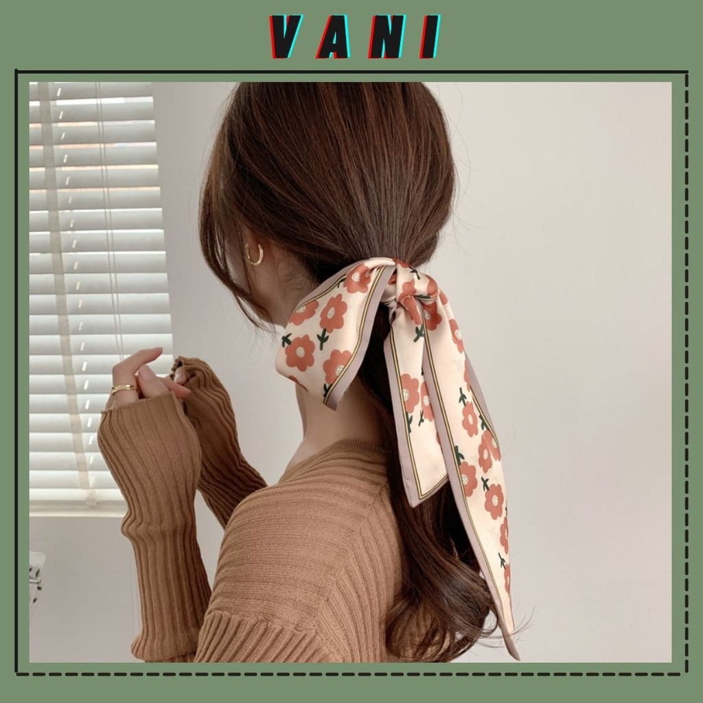 Khăn Buộc Tóc Họa Tiết Hoa Nhiều Mẫu, Khăn Thời Trang Đa Năng - Vani Store