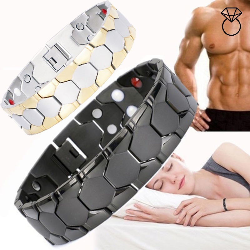 Vòng Tay Kim Loại Từ Tính Chăm Sóc Sức Khỏe Cho Nam